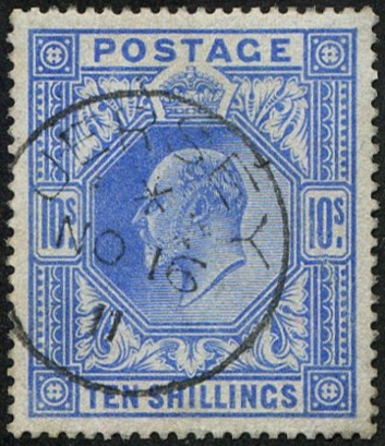 10/- SG 265 SUPERB USED