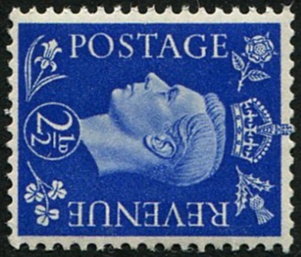 1937 2 1/2d SG 466a WMK.SIDEWAYS U/M