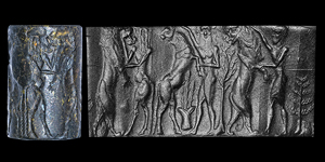 Western Asiatic Akkadian Gilgamesh Cylinder Seal