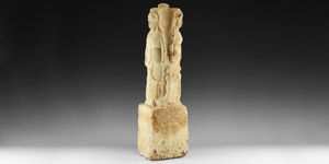 Roman Altar Pillar with Hekate Surrounded by Nymphs