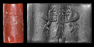 Western Asiatic Achaemenid Cylinder Seal with King