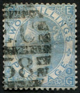 2/- SG 120b MILKY-BLUE VGU