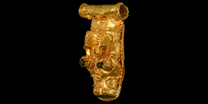 Gold Beast-Head Necklace Pendant