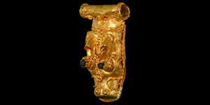 Pre-Viking Gold Beast-Head Necklace Pendant