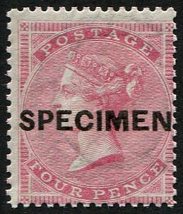 4d SG 64s (MEDIUM GARTER) OVPT. SPECIMEN TYPE 2 U/M