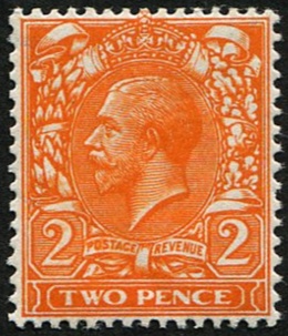 2d SG 369(9) INTENSE BRIGHT-ORANGE MINT