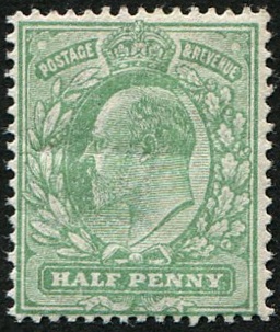 1/2d SG 279(4) (P.15 x14) PALE BLUISH-GREEN