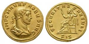 Ancient Roman Imperial Coins - Probus - Gold Securitas Aureus