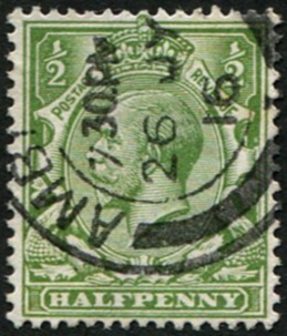 1/2d SG 354(12) OLIVE-GREEN VFU
