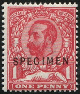 1d SG 327s (Die 1a) OVPT. SPECIMEN TYPE 22