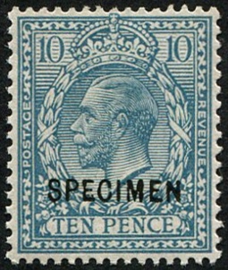 10d SG 394s OVPT. SPECIMEN TYPE 26 U/M