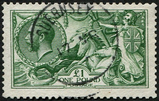 £1 GREEN SG 403 SUPERB USED
