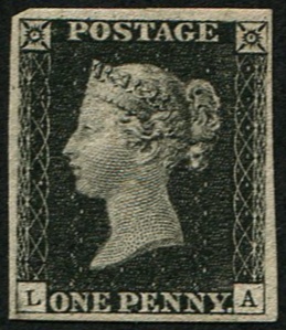 1d Pl.4 LA MINT, superb fresh