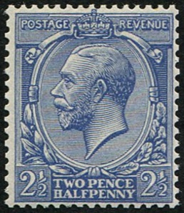 2 1/2d SG 422a NO WMK U/M