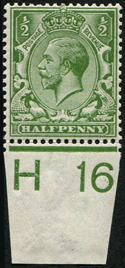 1/2d SG 354(12) OLIVE-GREEN U/M