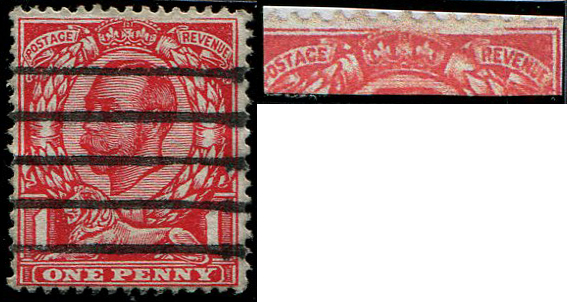 1d SG 341a,c VARIETY, NO CROSS ON CROWN & BROKEN FRAME