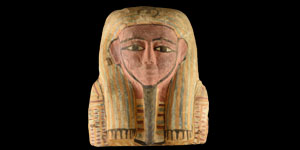 Egyptian Polychrome Sarcophagus Mask