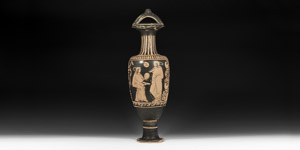 Greek Large Painted Bail-Amphora Vessel
