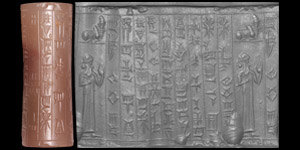 Western Asiatic Kassite Cylinder Seal of Son of King Kurigalzu
