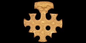 Gold Filigree Cross Pendant