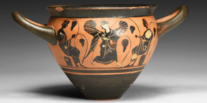 Greek Attic Black-Figure Mastoid Cup by the Caylus Painter