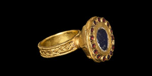 Large Gold Jewelled Ring