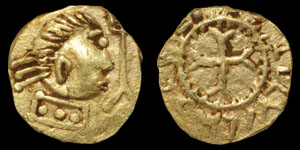 Anglo-Saxon Crondall Series - Witmen Derived - Gold Shilling (Thrymsa)