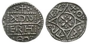 Anglo-Saxon Coins - Bishop Eadberht with Offa - London - Three Line Penny