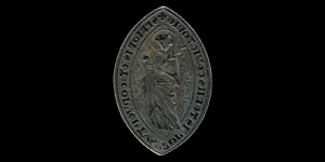 Medieval Bronze St. Victor of Marseilles Inscriptional Priory Seal