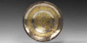 Hellenistic Gilt Silver Bowl with Complex Ornament