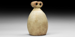Western Asiatic Large Alabaster Eye Idol