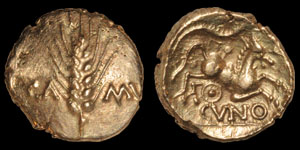 Celtic Catuvellauni - Cunobelin - CAMV - Plastic Gold Stater