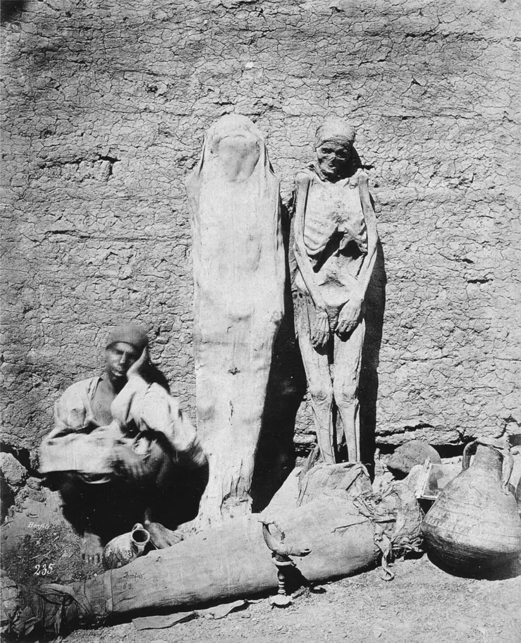 Dealer selling mummy in 1865