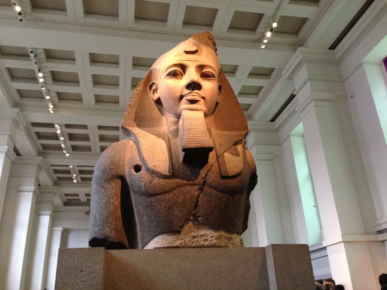 The Younger Memnon, the upper half of a granite statue of Ramesses II, in the British Museum