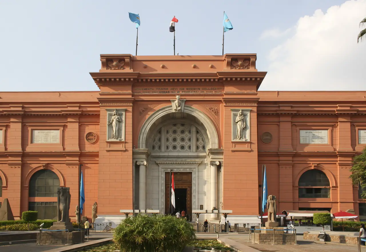The facade of the Egyptian Museum in Cairo