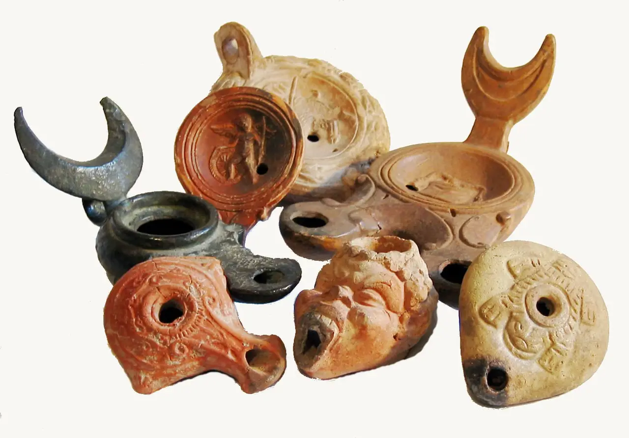 Group of Ancient Oil Lamps