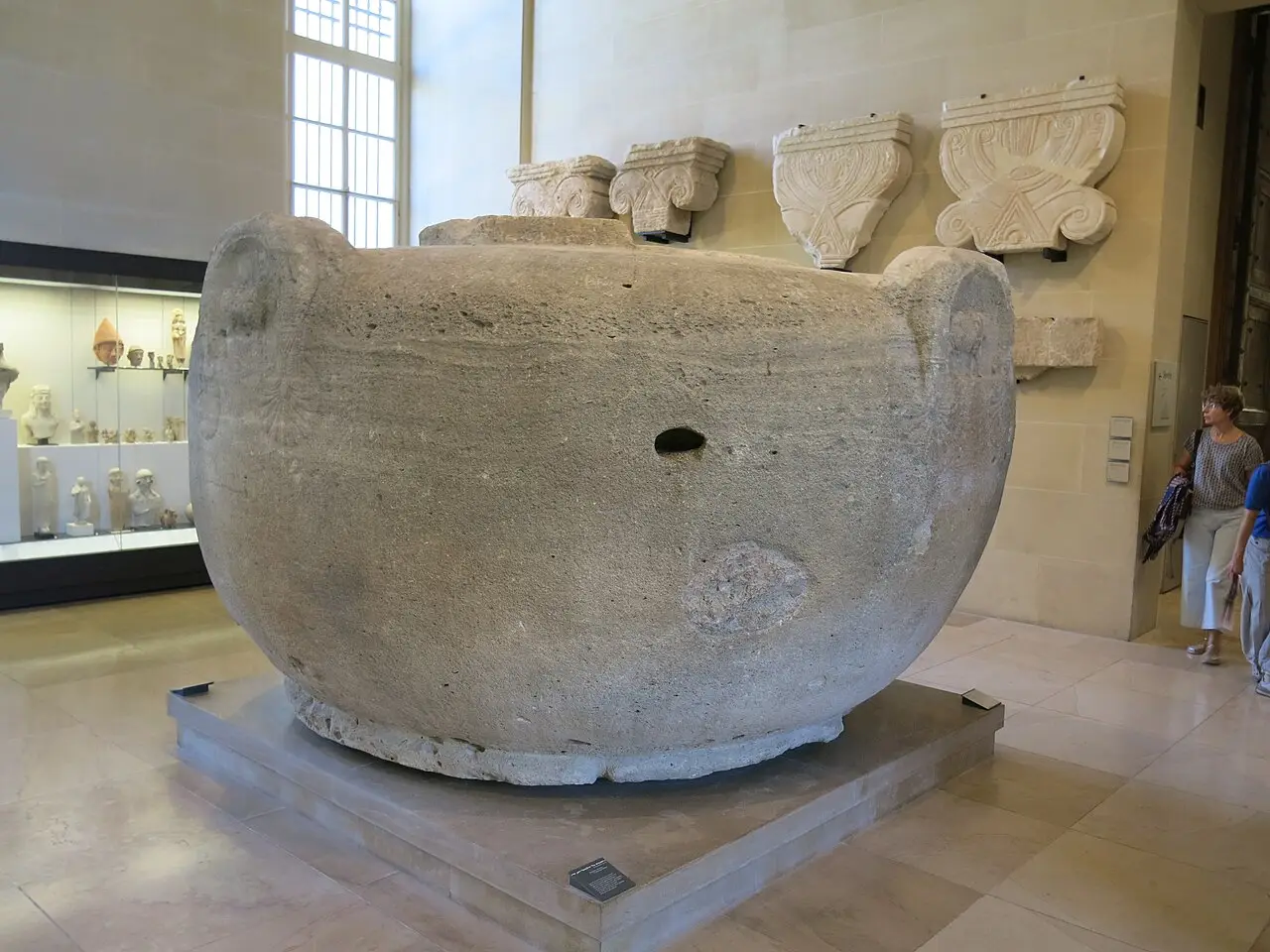 The colossal stone vase from Amathus in the Louvre