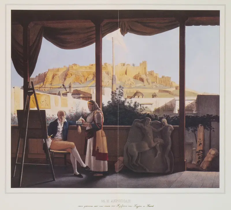 The Acropolis seen from the terrace of the French consul Fauvel's house in Athens