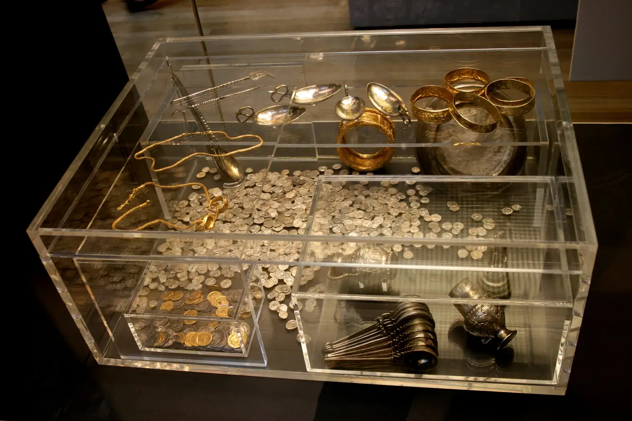 The Hoxne Hoard of late Roman gold and silver, found in Suffolk in 1992
