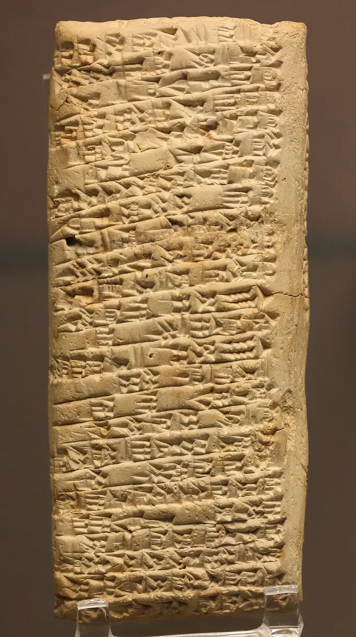 Ancient Near Eastern cuneiform tablet with letter from Nanni to Ea-nasir