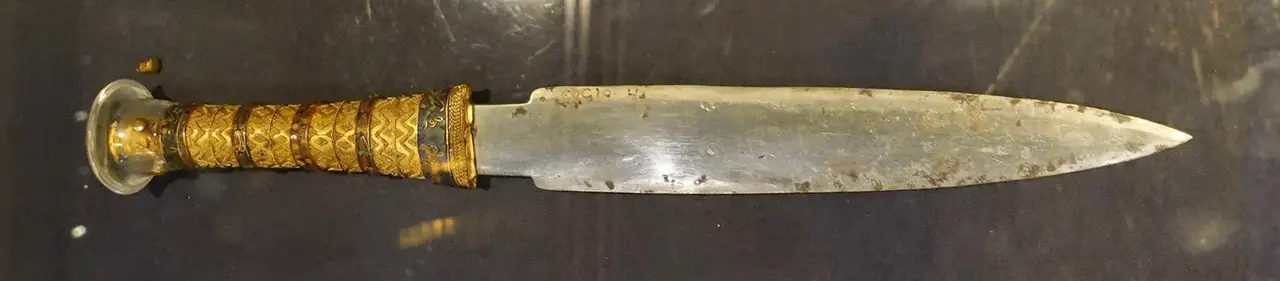 Tutankhamun's iron dagger, its blade made from meteoritic iron