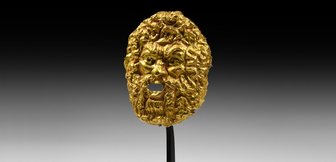 Roman Gold Satyr Mask £30,000 - £40,000
