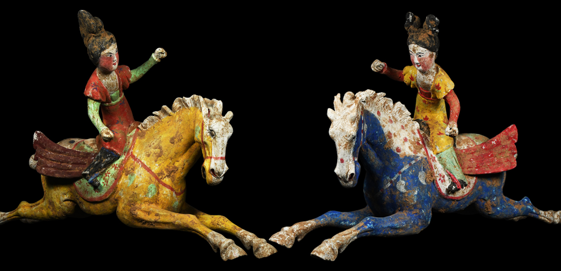 Chinese Tang Polo Player Pair