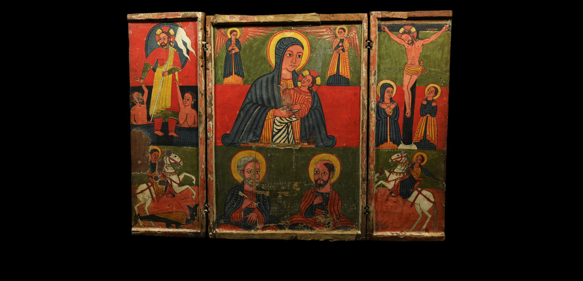 Ethiopian Triptych Icon with Scenes from the Life of Christ £6,000 - £8,000