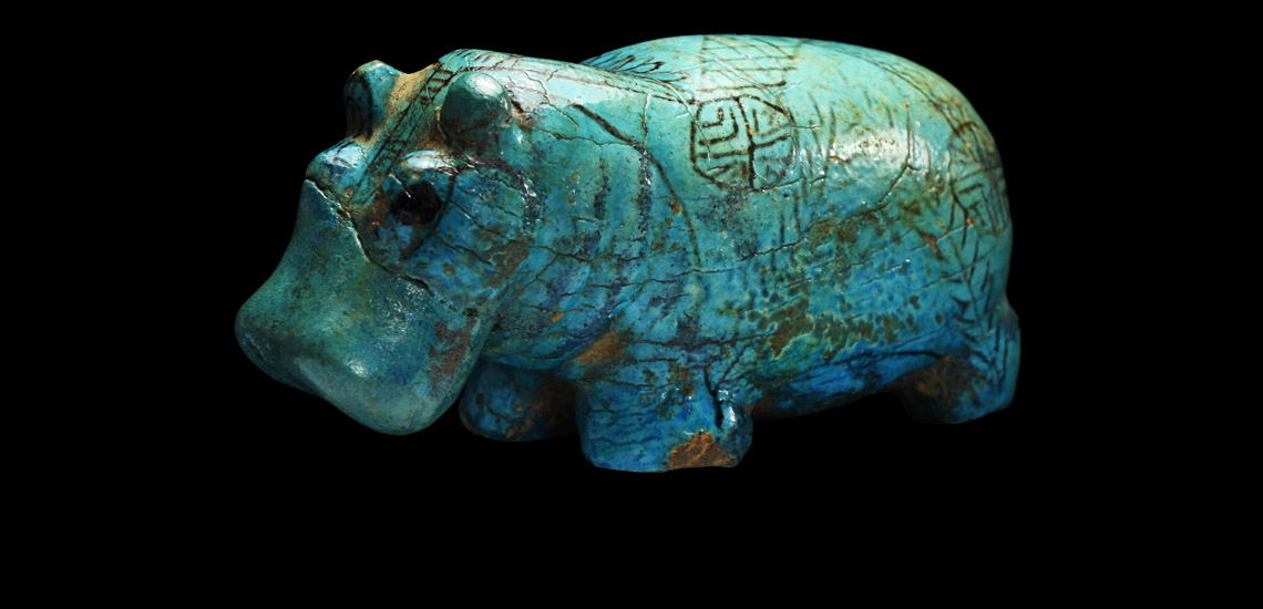 Egyptian Turquoise-Glazed Hippopotamus £40,000 - £60,000