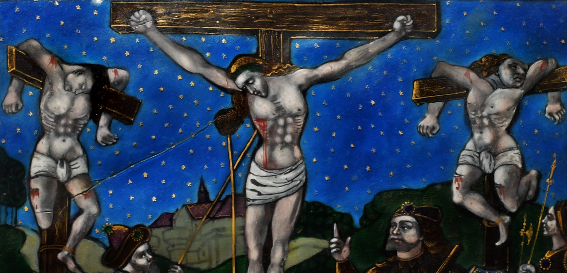 Limoges Triptych with Passion of Christ
