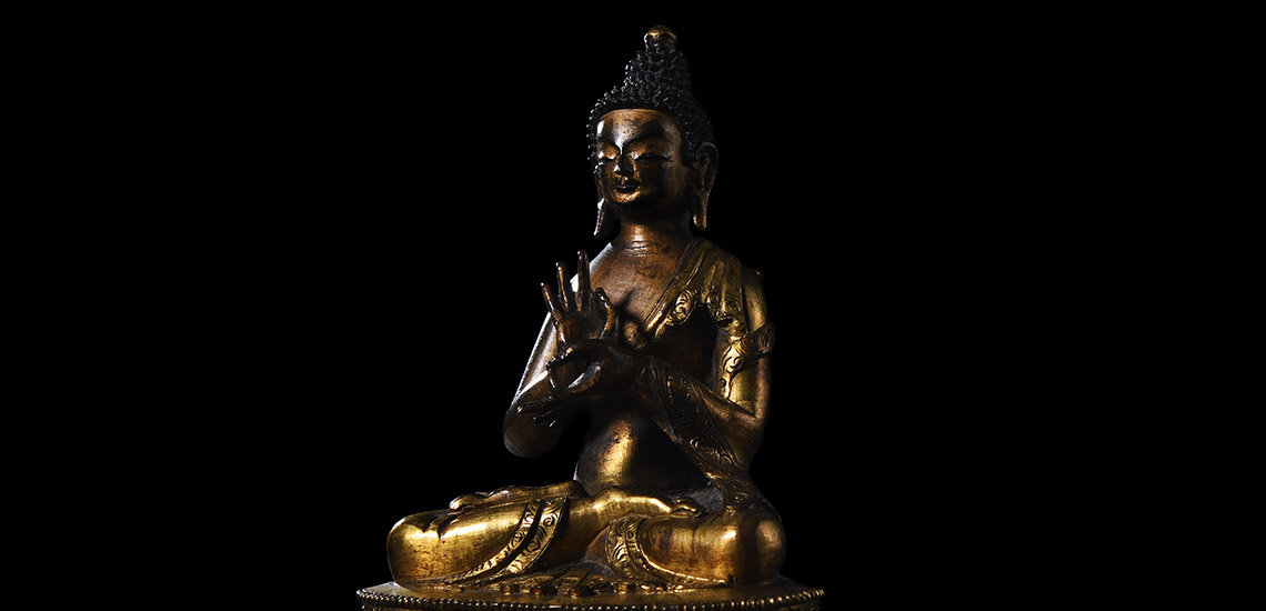 Sino-Tibetan Seated Gilt Buddha