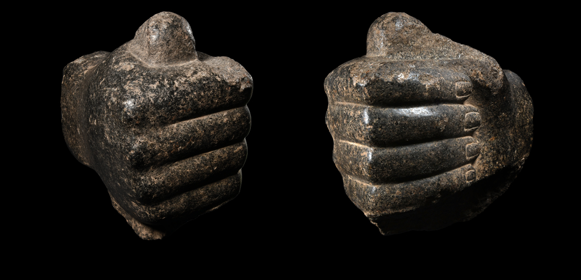 Egyptian Colossal Basalt Statue Hand of a King