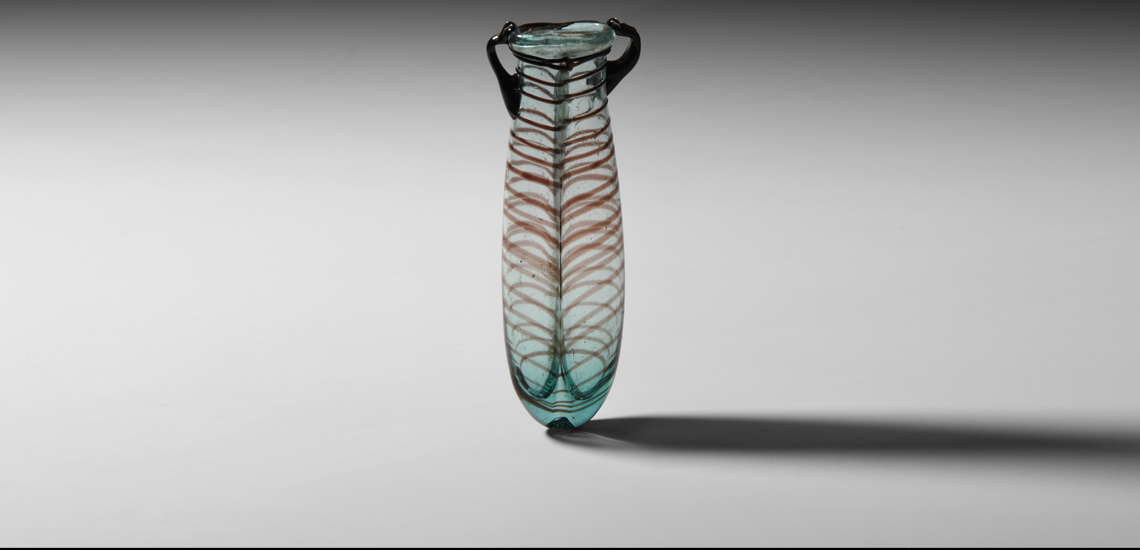 Late Roman Turquoise Blue Glass Unguentarium