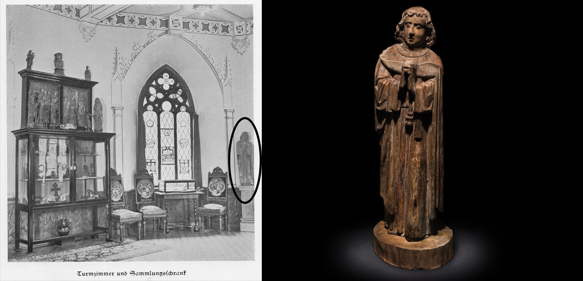 Medieval Saint John the Evangelist from a Castle Collection